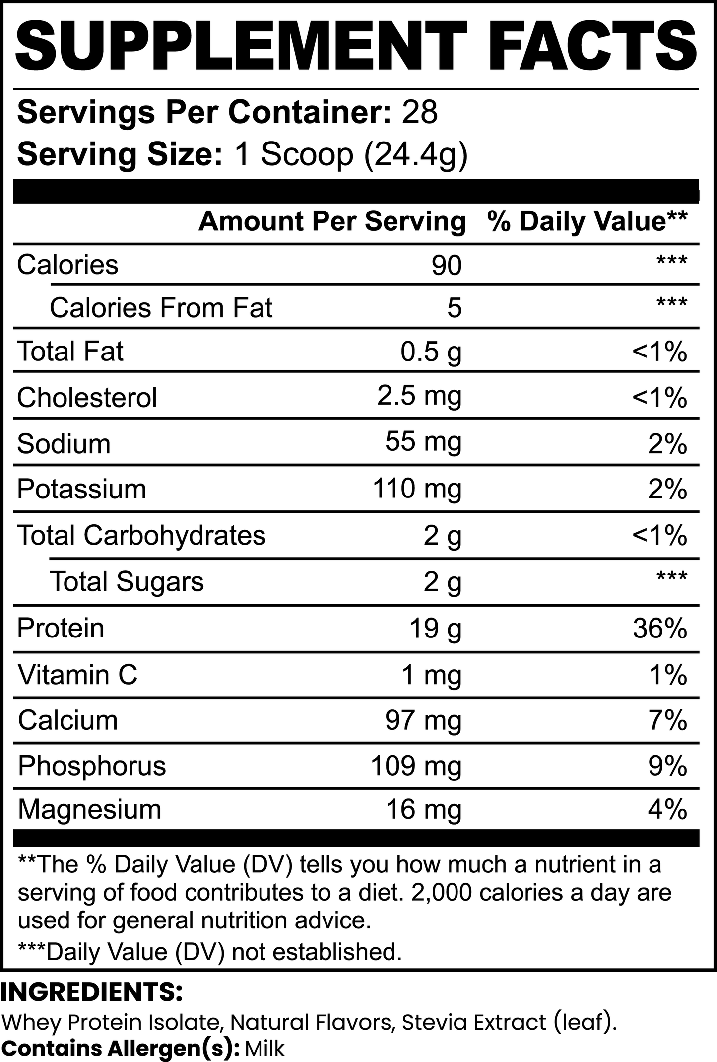 Viva Vanilla Whey Protein Isolate